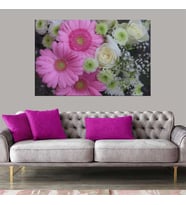 Miyrem Exclusive Serie"   Pembe Beyaz Çiçekler Kanvas Tablo
