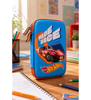 Hot Wheels Eva Kalem Çantası HW-7785 Büyük Kırmızı Kalem Kutusu Okul Kalemliği Kırtasiye Çantası