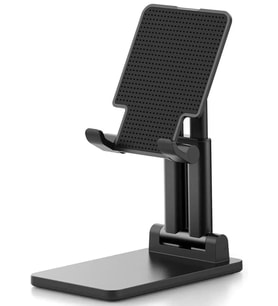 Masaüstü Telefon Standı Yükseklik ve Bakış Açısı Ayarlanabilir Telefon Tutucu ve Tablet Standı (Siyah)