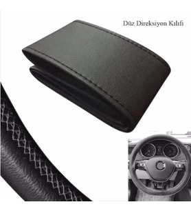 peugeot 307 SW 2003 direksiyon koruyucu kılıf - siyah deri iğne iplik set araca özel