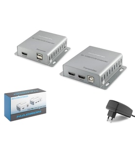 Hdmi Kvm Extender 4K Loop-Out 120 M - Gümüş HDX1363