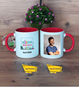 Kimya Mühendisi Kupa Bardak Kırmızı Fotoğraflı Mühendisler Günü Hediyesi
