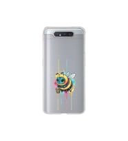 Samsung Galaxy A80 ile uyumlu Splash arı tasarımlı şeffaf silikon kılıf