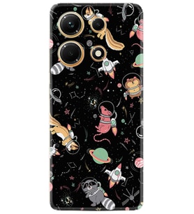 Infınix Note 30 Kılıf Silikon Desen Özel Seri Planet Animals 1771