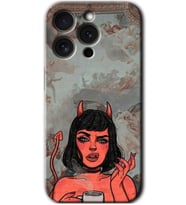 İphone 15 Pro Kılıf HD Desen Baskılı Kılıf - Devil Girl