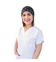Siyah Otantik Desenli Doktor Hemşire Hastane Cerrahi Bone (Siyah - Beyaz)