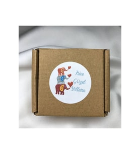 Nice Güzel Yıllara Etiketi Filler Elephants Stickers Birthday New Year Anniversary 4 Cm (40 Adet)
