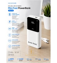 Kişiye Özel Powerbank 12000 Mah (Beyaz)