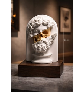 Zeus Anatomisi Sürreal Mitolojik Büst Dekoratif Taş Döküm Heykel 25 CM