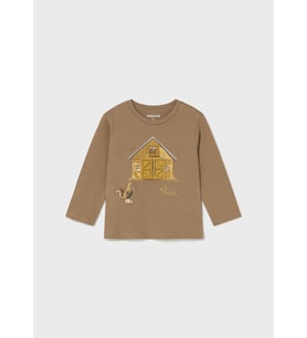 Mayoral Erkek Bebek Baskılı Sweatshirt Kahverengi