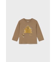 Mayoral Erkek Bebek Baskılı Sweatshirt Kahverengi