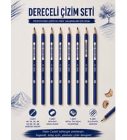 Dereceli Kalem Set Karakalem HB,2B,3B,4B,5B,6B,7B,8B Dereceli Kalem Faber-Castell