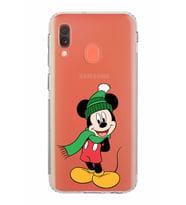 Samsung Galaxy A20e  Kamera Korumalı  Kapak Mickey Mouse Tasarımlı  Şeffaf Kılıf