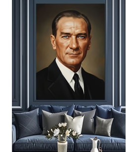 Mustafa Kemal Atatürk Dekoratif Kanvas - Mdf Ahşap Tablo