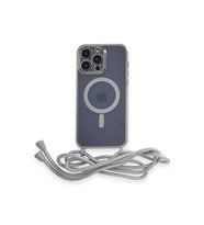 iPhone 14 Pro Kılıf Divo Lazer Askılı Magsafe Kapak - Gümüş