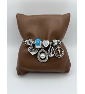 Arnes Jewelry Çelik Silver Incili Bileklik