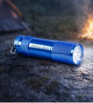 Kişiye Özel İsimli 9 LED Mavi El Feneri 1202 – Lazer Baskılı Taşınabilir El Feneri