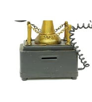 Dekoratif Metal Telefon Kumbaralı Biblo Hediyelik