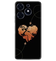 Tecno Spark 10 Pro Kılıf Silikon Desen Özel Seri Plane Heart 1721