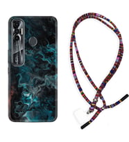 Tecno Spark 6 6 Go 8C 8 Pro 7 7 Pro Kılıf Boyun Asklı Rasta Silikon Colorful Abstract 1384
