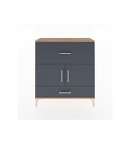 Arges Şifonyer 2 Raflı 2 Çekmeceli 2 Kapaklı 88x30x96 Çam-Antrasit
