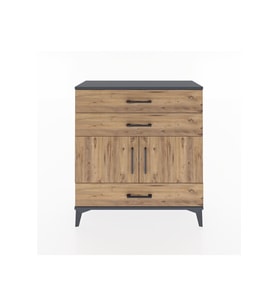 Arges Şifonyer 2 Raflı 3 Çekmeceli 2 Kapaklı 88x30x96 Antrasit-Çam
