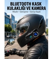 Northcity Q28 Kameralı Motosiklet Kask Kulaklığı - Bluetooth 5.3 Su Geçirmez 1080P HD Kamera