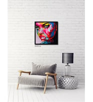 Çerçeveli Doku Efektli Tablo 50x50 cm