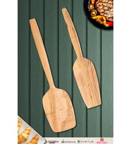 Zeytin Ağacı Ahşap Tahta Kaşık Spatula Seti 2 Parça ( Zeytin Ağacı ) Ağaç Kaşık