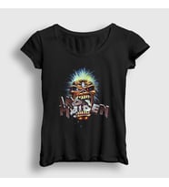 Presmono Kadın Siyah Eat Iron Maiden T-Shirt 85569tt