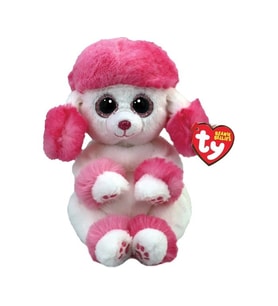 Beanie Bellies Heartly Pink & White Poodle 20 cm