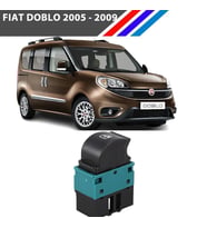 Fiat Doblo Cargo-Estate (01-10) Cam Açma Anahtarı - Sol Tekli Siyah