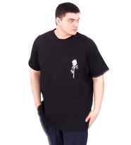Mode XL Büyük Beden Erkek T-Shirt Bisiklet Yaka GORGEOUS U25022 Siyah