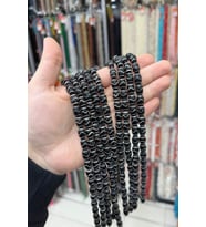 Tibet Akik Taşı Arpa Kesim Siyah Beyaz 8x12mm Doğal Taş Dizi