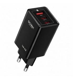 Schitec GaN 65W Ultra Hızlı Şarj Cihazı 3 Çıkışlı UsbA / 2 x Type-C Hızlı Şarj Aleti Başlığı Hi-H05