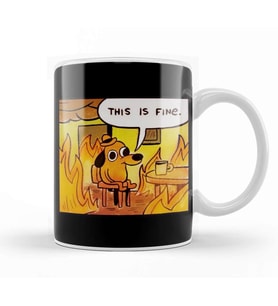 This Is Fine Updated Kupa Bardak Porselen