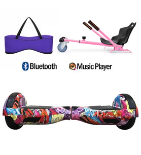 Citymate Elektrikli Kaykay Hoverboard Akıllı Denge 6.5 Inch + HoverKart + Çanta EXTREM PAKET D016
