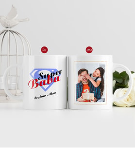 BK Gift Kişiye Özel Babalar Günü Hediyesi Fotoğraflı Kupa Bardak-78 (Beyaz)