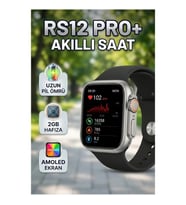 RS12 PRO+ 2025 Akıllı Saat Titanyum Gövde 1.96 İnç 3D AMOLED Ekran GPS Sesli Arama 2GB Hafıza Gümüş