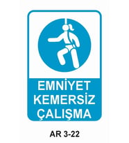 İŞ GÜVENLİĞİ UYARI LEVHASI 1 ADET PVC 21 X 29CM