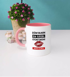 Dünyanın En Güzel Öğretmeni Kupa Bardak Pembe