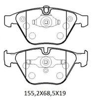 Bmw 5 Seri E60 04/10 Ön Fren Balatası (Kablosuz) (Di·sk) (155,2x68,5x19)(bramax) 