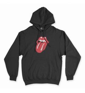 Rolling Stones Siyah Kapşonlu Sweatshirt Hoddie