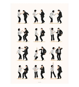 Ucuz Roman Büküm Dansı Uzatılmış Pop Kültürü Sanat Tablo Ahşap Poster Dekoratif
