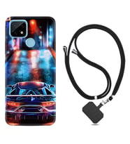 Realme C11 C21 C21Y C25Y C11 2021 Kılıf Boyun Askılı Silikon Neon Cars 1724