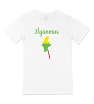 Burma Haritalı ve Bayraklı Tişört
