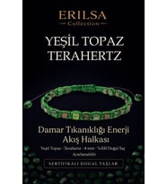 Sertifikalı Damar Tıkanıklığı Enerji Akış Halkası – Yeşil Topaz ve Terahertz Doğal Taş 4 mm (Çok Renkli)