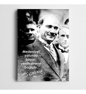 Atatürk Yenilik  Kanvas Tablo