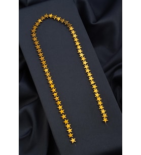 Hematit Doğal Taş Parlak Gold Yıldız Kesim 8mm Dizi