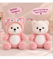 Puffy hug teddy kostümlü ayıcıklar 50 cm puffy kedi kostümlü, puffy stitch kostümlü ve puffy unicorn içecekli ayıcık